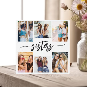Zusters 6 Fotocollage Keepsake Gift Fotoplaat