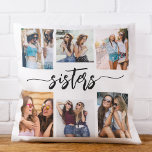 Zusters 6 Fotocollage Keepsake Gift Kussen<br><div class="desc">Celebrate sisterhood with the Sisters 6 Photo Collage Keepsake Gift Throw Pillow. Personalized with a beautifully arranged collage of six cherished photos, it captures the special moments shared between sisters. Crafted from high-quality materials, this pillow adds a stylish and sentimental touch to any space, perfect for displaying on a bed...</div>