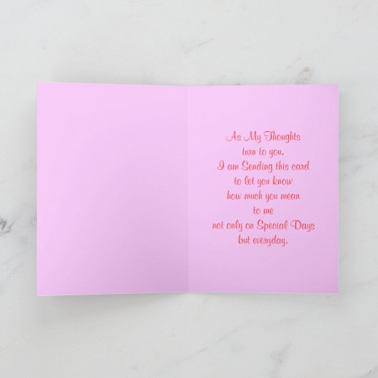 Zuster's alledaagse groetbloemen kaart (Binnen)