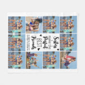 Zusters Beste Vrienden Custom Chic 10 Fotocollage Fleece Deken (Voorkant (Horizontaal))