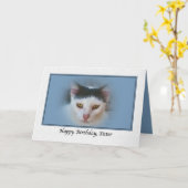 Zuster's Birthday Card met kat Kaart (Gele Bloem)