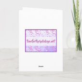 Zuster's Birthday Card,  paarse bloemen Kaart (Achterkant)