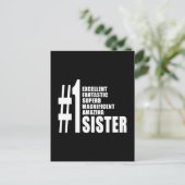 Zusters Birthdays Gifts : nummer één zuster Briefkaart (Staand voorkant)