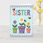 Zusters Bloemendag Kaart (Gele Bloem)
