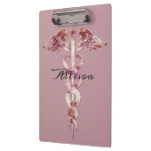 Zuster's Blush Roos Stylish Medical Caduceus Custo Klembord (Links)