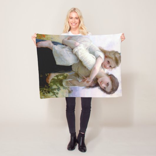Zusters, Bouguereau Fleece Deken (In situ)
