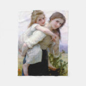 Zusters, Bouguereau Fleece Deken (Voorkant)