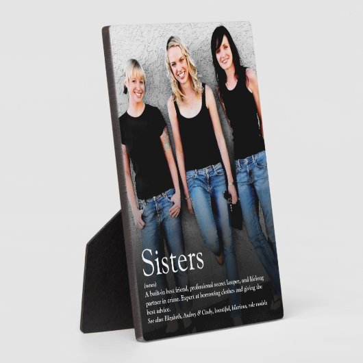 Zusters citeren modern leuk cool fotoplaat (Zijkant)