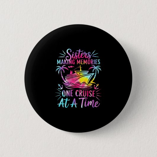 Zusters Cruise Trip 2025 Sisters V om Herinneringe Ronde Button 5,7 Cm (Voorkant)