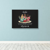 Zusters Dag Aangepaste Namen Plaquette – Gepersona Canvas Afdruk (Insitu (Houten vloer))