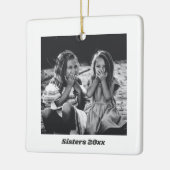 Zusters Eenvoudige Moderne Minimalistische Foto Ke Keramisch Ornament (Links)