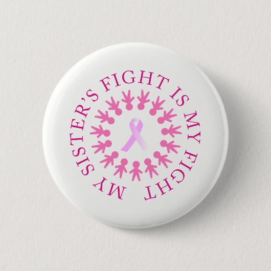 Zuster's Fight Breast Cancer Awareness Button (Voorkant)