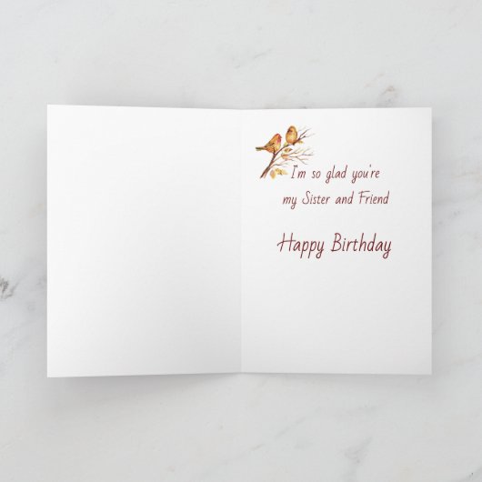 Zuster's Forever Love Birthday Wishes Kaart (Binnen)