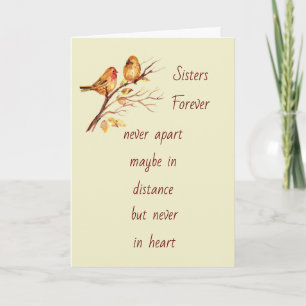 Zuster's Forever Love Inspirerend Quote Kaart