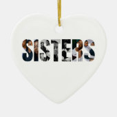 Zusters Foto Collage Ornament Cadeau (Voorkant)