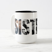 Zusters Foto Collage Tweekleurige Mok Cadeau (Voorkant links)