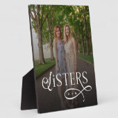 Zusters Foto Persoonlijk Monogram Fotoplaat (Zijkant)