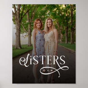 Zusters Foto Persoonlijk Monogram Poster