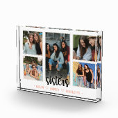 Zusters Fotocollage met 5 foto's & aangepaste teks (Rechts)