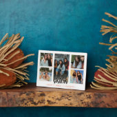 Zusters Fotocollage met 5 foto's & aangepaste teks Fotoplaat (Zijkant)