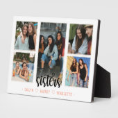 Zusters Fotocollage met 5 foto's & aangepaste teks Fotoplaat (Zijkant)