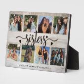 Zusters Fotocollage met 8 foto's & aangepaste teks Fotoplaat (Zijkant)