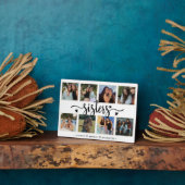 Zusters Fotocollage met 8 foto's & aangepaste teks Fotoplaat (Zijkant)