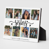 Zusters Fotocollage met 8 foto's & aangepaste teks Fotoplaat (Zijkant)