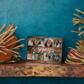 Zusters Fotocollage met 8 foto's & aangepaste teks Fotoplaat (Zijkant)