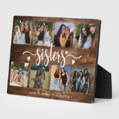 Zusters Fotocollage met 8 foto's & aangepaste teks Fotoplaat (Zijkant)