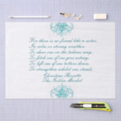Zusters gedicht Christina Rossetti Turquoise Scrip Tissuepapier (Craft)