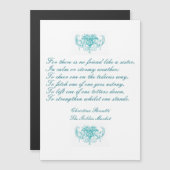 Zusters  gedicht door Rosetti in Blue Ink (Voorkant / Achterkant)