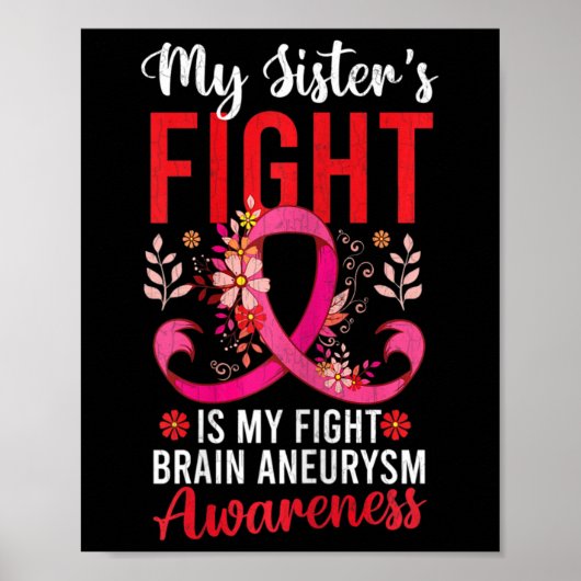 Zusters gevecht is mijn gevecht hersenaneurysma be poster (Voorkant)