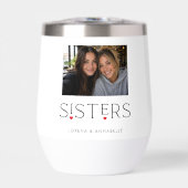 Zusters Hart Typografie Witte Foto (Voorkant)
