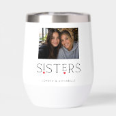 Zusters Hart Typografie Witte Foto (Achterkant)