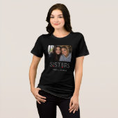 Zusters Hart Typografie Zwart Foto Tri-Blend Shirt (Voorkant volledig)