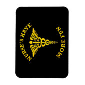 Zuster's hebben meer bonte kaduceus magneet (Verticaal)