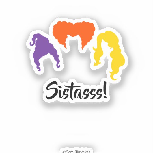 Zusters! Hocus Pocus thema Herfst Stickers (Voorkant)