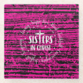 Zusters in Christus Glazen Onderzetter (Voorkant)