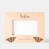 Zusters in Cursief Script Namen toevoegen met bloe Gegraveerde Lijstjes (Voorkant)