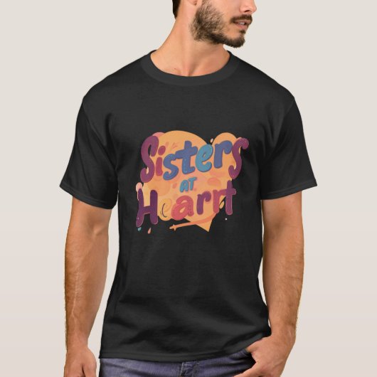 Zusters in hart en nieren t-shirt (Voorkant)