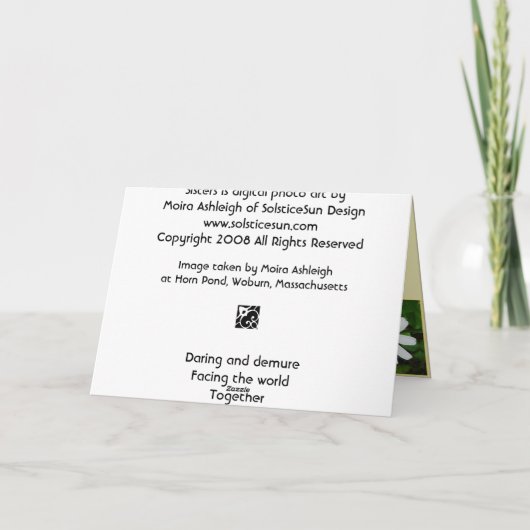 Zusters Kaart (Achterkant)