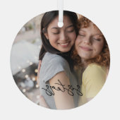 Zusters keepsake Kerst Foto Ornament (Achterkant)