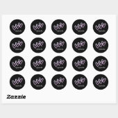 Zusters Liefde Hart Zwart  Ronde Sticker (Vel)