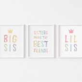 Zusters maken de beste vrienden print set van 3