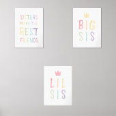 Zusters maken de beste vrienden print set van 3 (Voorkant)