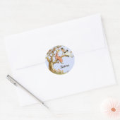 Zusters,  Meisjes in Appelboom Ronde Sticker (Envelop)