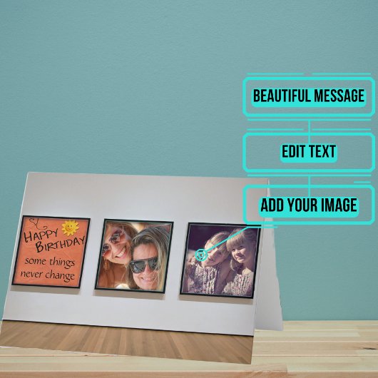 Zusters "Memory Wall" Verjaardag Kaart