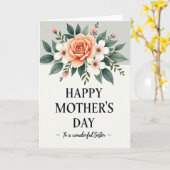 Zusters Moederdag kaart (Gele Bloem)
