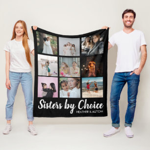 Zusters naar keuze Fotocollage Beste vriend Custom Fleece Deken